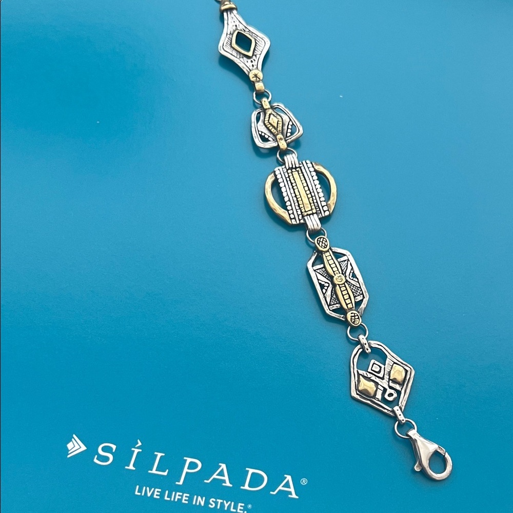 Silpada Two-Tone Geometric Bracelet